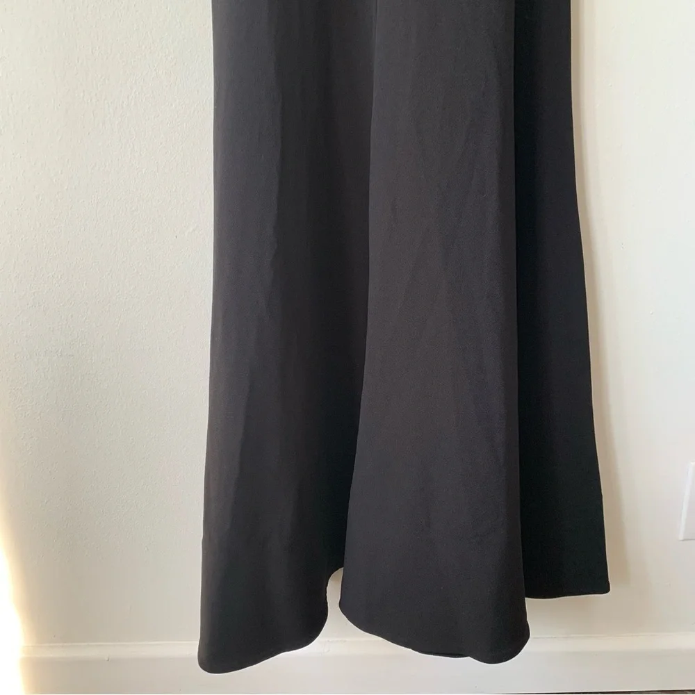 NWT Solace London Perrine Boatneck Bateau Long Sleeve Maxi Dress Gown Black